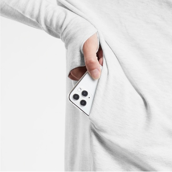 Athleta Purana Wrap Sweatshirt with Hoodie Size L Gray - Picture 3 of 10